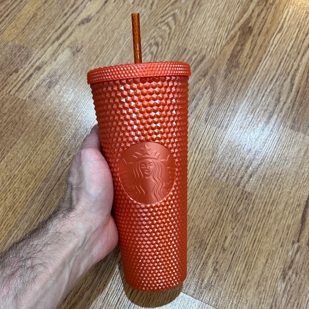 Starbucks Vibrant Orange Textured Tumbler